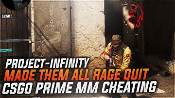 MADE ALL 5 RAGE QUIT | PROJECT INFINITY | CSGO PRIME CHEATING | R2GLOBAL #7