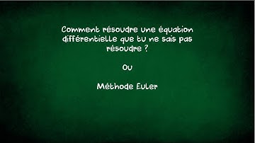 Méthode euler | python