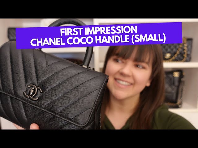 【ヴィンテージ】Rank:S☆Chanel Black Coco Handle Small Bag FIRST IMPRESSION: CHANEL COCO HANDLE (SMALL, So Black HW