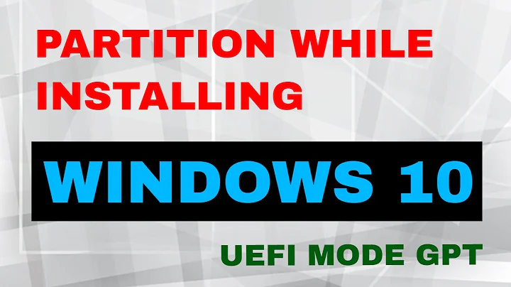 Partition Hard Disk in Windows 10 During Installation [ UEFI ] | Hard Drive Partition
