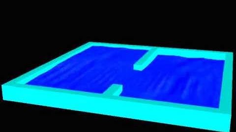 Dam break simulation based on the linear wave equation