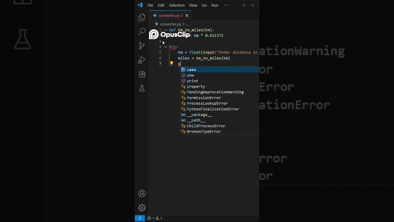 Python Converter  User Input & Error Handling! Code Tutorial #coding #programming #python