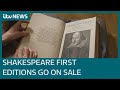 First edition william shakespeare folios go up for sale  itv news