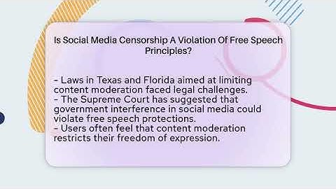 Is Social Media Censorship A Violation Of Free Speech Principles? - Everyday-Networking