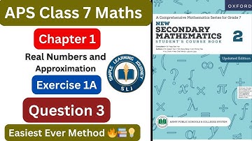 Class 7 APS Maths | Exercise 1A Q3 Fully Solved | Fractions Simplified Easily  Explained ✏️