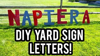 Make yard sign letters using foam board ...