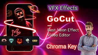 How to use Go Cut Glowing neon VFX Effects Android app 2021 screenshot 4