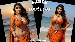 [4K] Ai Couture: Transforming Saree Fashion | Ai Art Indian Look Book #Saree