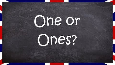Choose One or Ones? | A2 Level | English for Adults