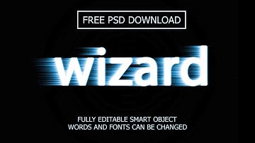 Speed Text Effect in Photoshop | Free PSD File Download| @WizardofGraphics
