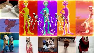 COLOR DANCE CHALLENGE Dame Tu Cosita VS Me Kemate VS Talking Tom VS  Alien dance Vs Dance Frog 4k