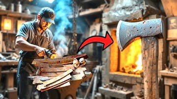 Amazing Process of Axe Head Making in the 21st Century  | How Modern Blacksmiths Make Axes at Scale