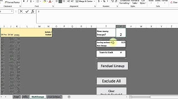Daily Football Spreadsheet Tool NFL 2