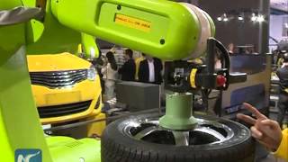 "Cobot" lifting 35 kg loads on display at Chinese expo