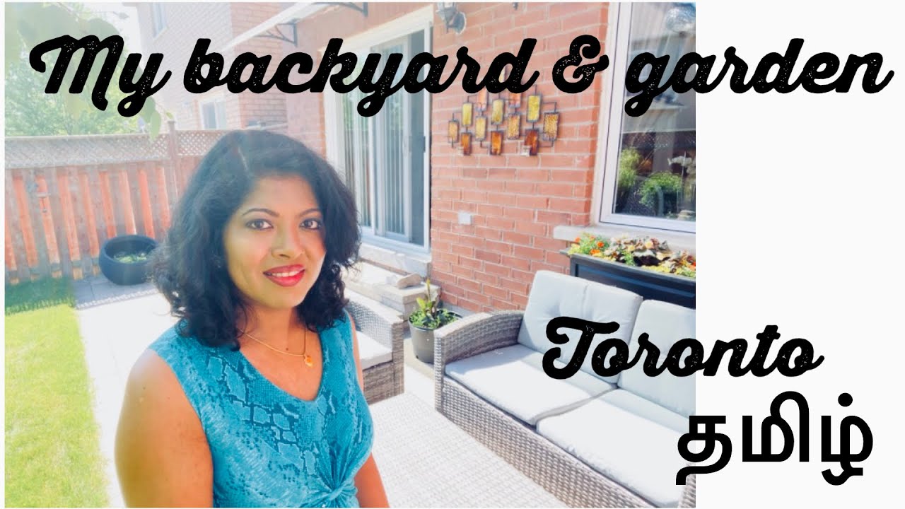 My backyard and garden tour in Tamil Canada Tamil Vlog Garden at
