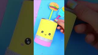 DIY SUPER CUTE KAWAII PEN HOLDER - Back To School Hacks and Crafts #shorts