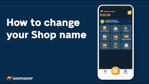 How To Change your Shop Name