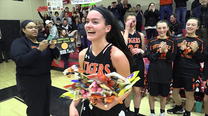 Mia Kelly of South Hadley High School scores her 1...