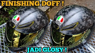 LEBIH BAGUS DOFF / GLOSY ?? Cara merubah Doff menjadi Glosy , Skining carbon forged helm AGV K1