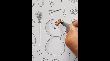 SnowMan Joy Honey Bee Stamp - Coloring with Copic