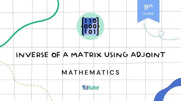 Inverse of a Matrix using Adjoint | Class 9 | Math | Chapter 1 | EdTutor