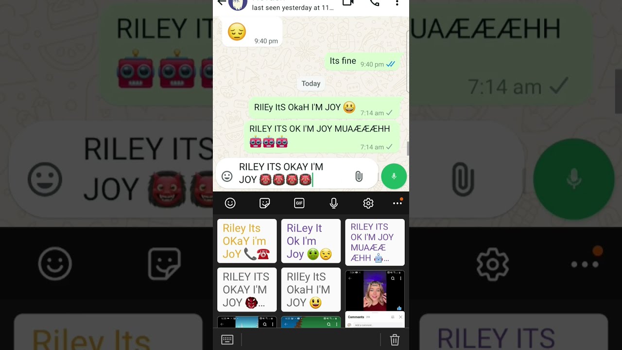  Riley Funny It OK I M JOY