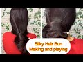 Anaamika makes Silky hair bun