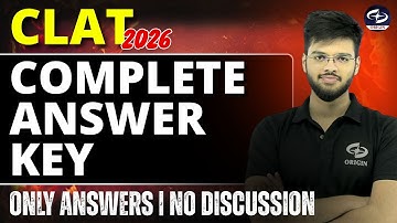 CLAT 2026 Answer Key | CLAT 2026 Full Answers | Abhyuday Pandey