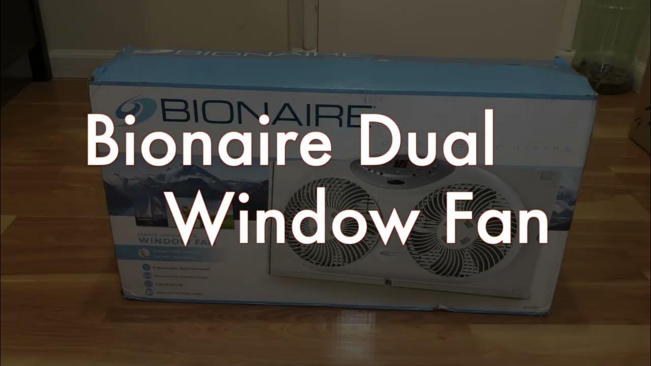 Bionaire Window Fan with Twin 8.5Inch Reversible Airflow Blades and