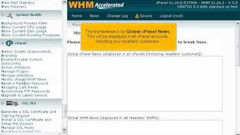 How to modify cPanel/WHM News | FastDot Cloud Hosting