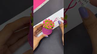 DIY Mini Flower Bouquet Idea ?? shorts diy handmade craft tutorial gift creative art