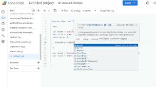 Google Apps Script Course 41 : try catch