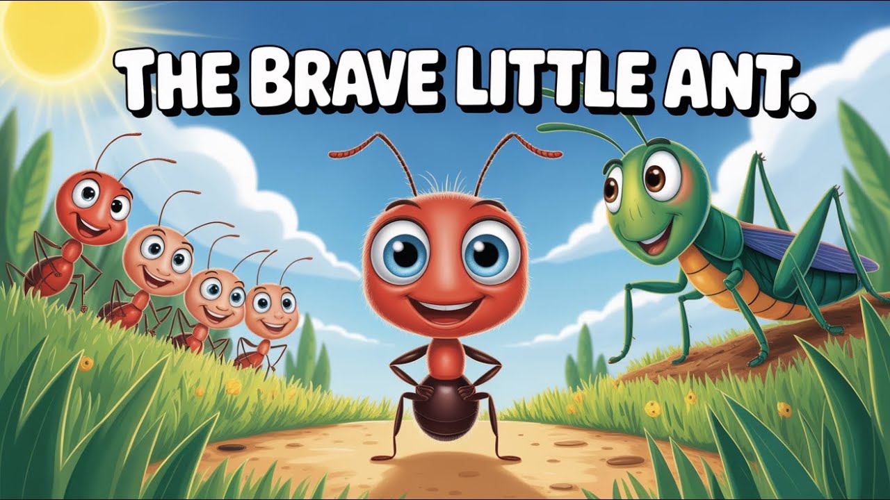 The Brave Little Ant and the Grasshopper 🌱 🐜 | Bedtime Story for Kids ...