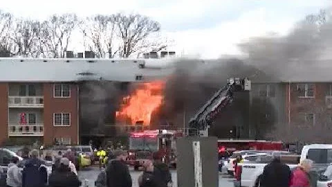 Crews stay at fire scene overnight