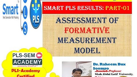 Smart PLS-SEM: Lectrue 14  Assessing Results of Formative Model Part-I