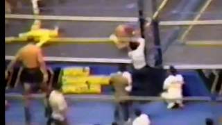 Barry Windham Kevin Sullivan Nikita Koloff & OMG vs. El Gigante Lex Luger Sting & The Yellow Dog