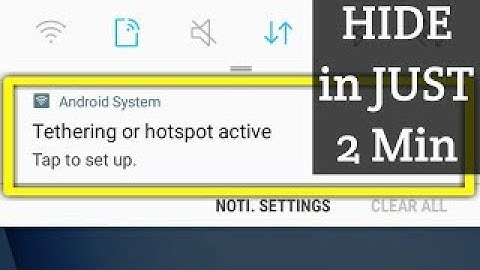 How to hide hotspot icon from notification Without root (100% Working)  😱  😱