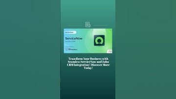 App spotlight: ServiceNow for Zoho CRM