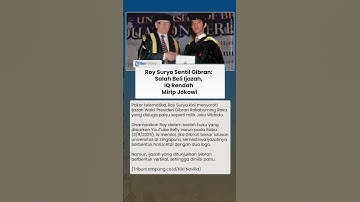 Roy Suryo Sentil Ijazah Gibran: Salah Beli Dokumen Palsu?