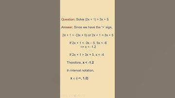 Solving Absolute Value Inequalities Having Expressions On Both Sides #shorts