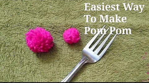 How To Make Mini Yarn Pom Poms | Easy pom pom Making Ideas With Fork ||