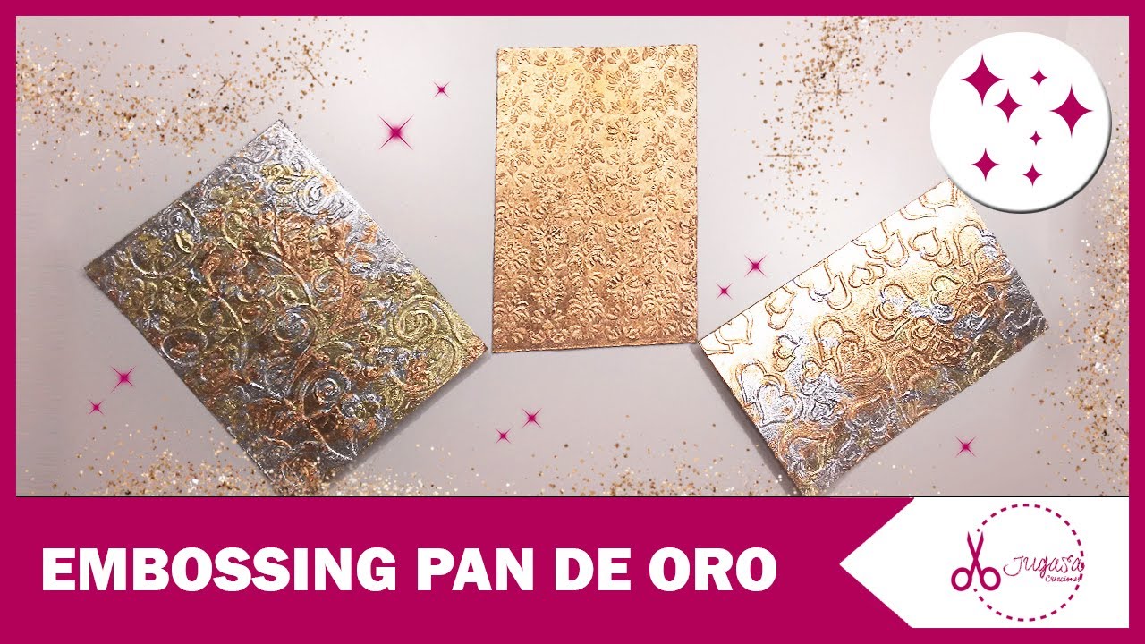 TÉCNICA DE EMBOSSING PAN DE ORO - para portada de libretas, tarjetas,  agendas,, TUTORIAL