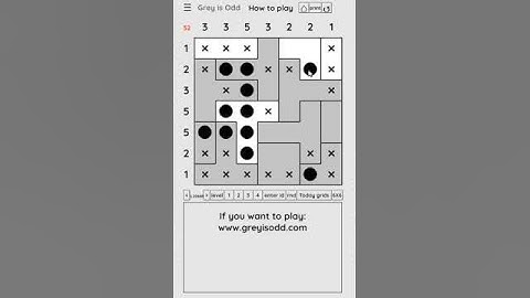 Grey is Odd - Today grids. Solution level 2 7X7 dated 03-10-2024