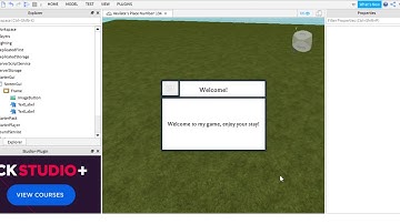 Roblox Studio Tutorial (How to make a welcome GUI)