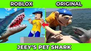 SML Movie vs SML ROBLOX: Jeffy's Pet Shark ! Side by Side