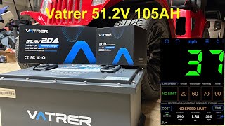 Vatrer 48V 105Ah Battery Range And Performance Test