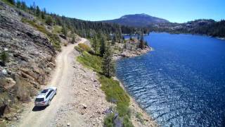 Some drone footage of us driving the jeep along bowman lake in
northern california. around 47 sec mark you can see get hit by a
strong gust ...