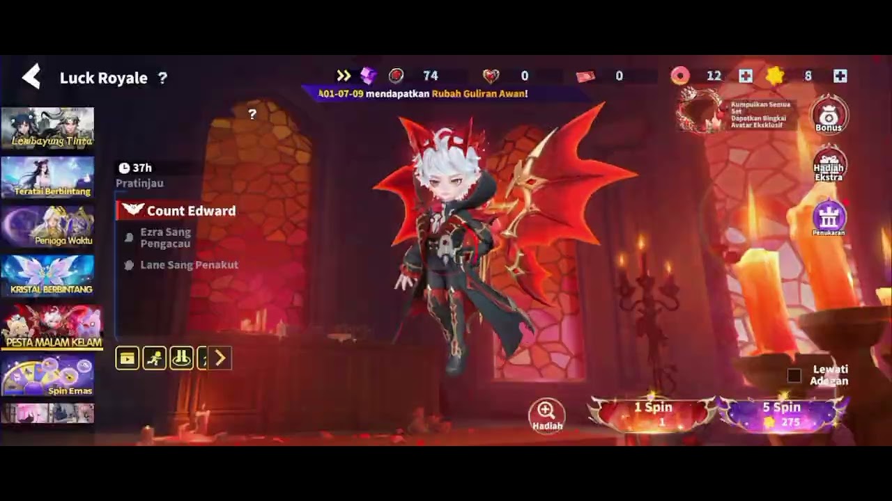 Gacha skin Count Edward di game super sus