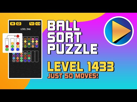 Ball Sort Puzzle Level 1433 Walkthrough [50 Moves!]