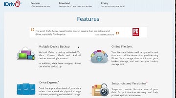 IDrive Online Backup Features Overview